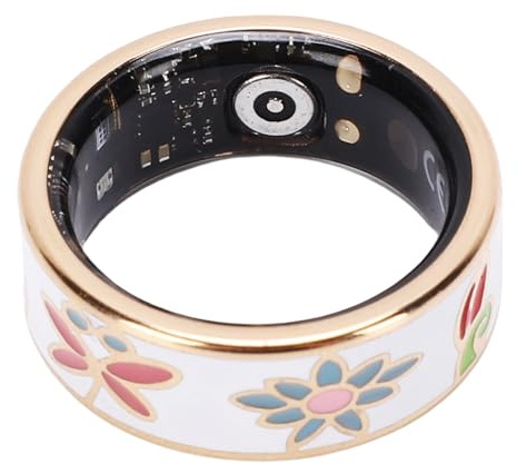YUEHISY Smart Ring mit Emaille-Handwerk und Fernfoto, IP68 für Schlafüberwachung und Fitness-Tracking, Smart Ring mit Schrittzählung (7 ID: 17,3 mm/0,68 Zoll, Umfang: 54,3 mm/2,14 Zoll)