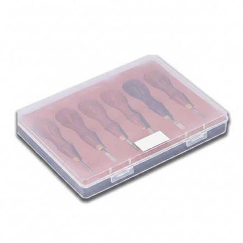 Vseutiac 6 Pièces Ouvre-boîtier de Montre Outil Réparation Kit Levier Extracteur Décapsuleur Manche Bois Embout Acier Set Polyvalent Boîtier Clipsé Adapté pour