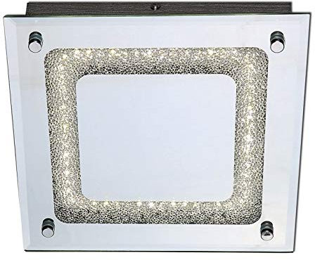 NÄVE LED Deckenleuchte Thun - LED Deckenlampe warmweiß mit Kristalleffekt 24 x 6 cm - Deckenleuchte modern ideal für Wohnzimmer & Schlafzimmer