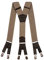 Olata 6 Clip Herren Hosenträger/extra breite Y-Hosenträger – 5 cm. Grau