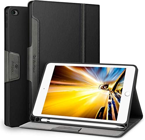 Antbox Funda para iPad Mini 5 2019 (7,9 Pulgadas 5.ª Generación) /iPad Mini 4 con Portalápiz, Ángulo de Pie Ajustable, Función de Auto-Sueño/Estela (Negro)