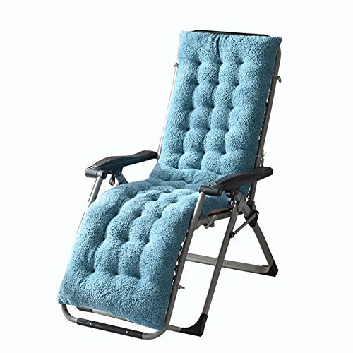 GELing Auflage für Deckchair Flair Liege-Stuhl Polster-Auflage mit Schaumflockenfüllung ,Blau,130X50X12cm