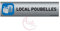 AUA SIGNALETIQUE - Plaque de porte Aluminium brossé imprimé AluSign - 200x50 mm - Double Face adhésif au dos - Impression UV directement sur l'aluminium (Pas de contre collage) (Local poubelles)