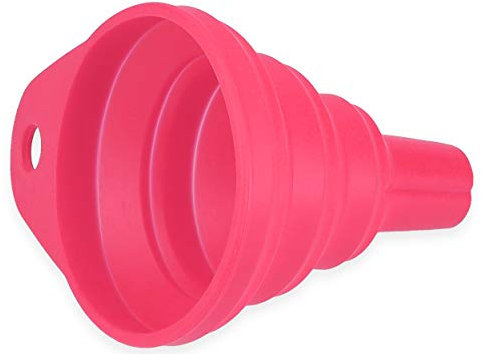 mumbi Entonnoir en silicone pliable - Aide à remplir (environ 6,3 x 7 cm) - Rose