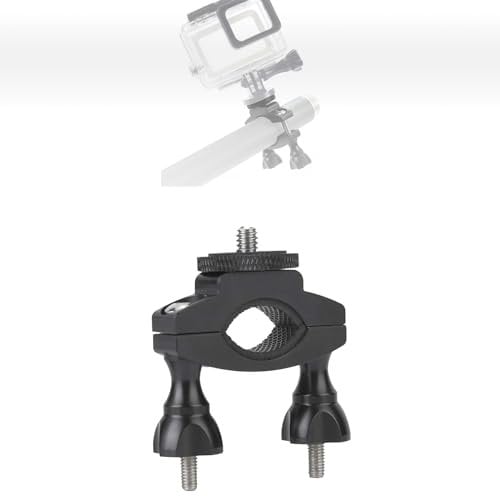 1/4 Motorcycle Handlebar Mount, Bicycle Handlebar Mount, Screw Bike Camera Mount, Aluminum Adjustable Bracket for DJI OSMO SJCAM XiaoYi Action Cameras