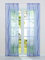 HeichkelL 2-TLG Voile Schiebegardine Flächenvorhänge mit Wellendruck Transparente Dekogardinen inkl. Klettband und Befestigungszubehör Blau 2X 57x245 cm