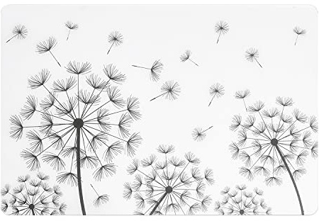 Zeller 27076 Platzset Pusteblume, Kunststoff, transparent/schwarz