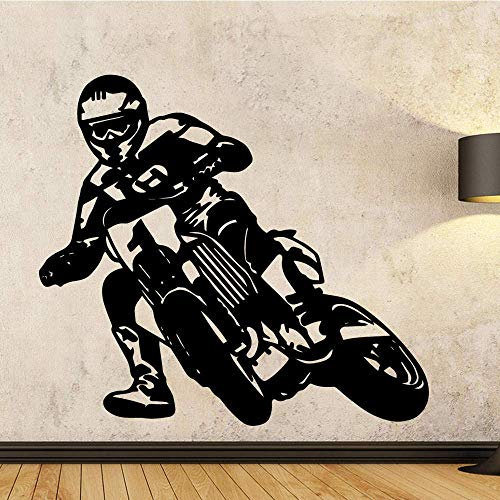 Schöne Motorrad Wandaufkleber Selbstklebende Kunst Tapete Kinderzimmer Wanddekoration Wandaufkleber 48X82Cm