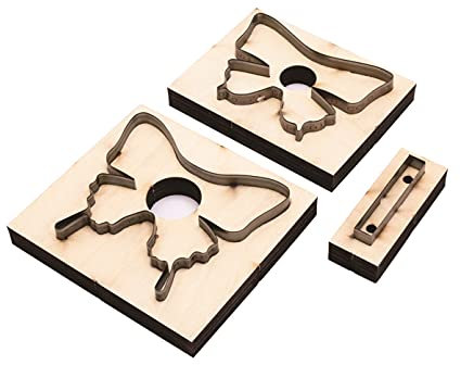 Ruimou 4.17inch Double Butterfly Leather Cutting Dies- Leather die Cut -DIY Leather Cutting Mold-Can be Used for Leather, Cloth