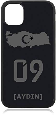 aina Kompatibel mit iPhone 13 Hülle, Türkiye Türkei 09 Aydin Flagge Silikon Handyhülle Matt Schwarz