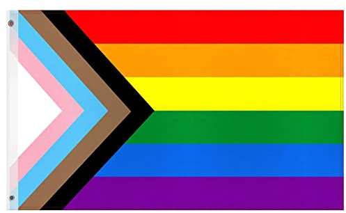 VOCIBO® Pride Flag, 150*90cm Regenbogen Flagge, LGBT Gay Flaggen, UV-Beständige Gay Pride Flagge mit Messingösen, Pride Regenbogen Flagge Geeignet für Indoor und Outdoor LGBTQ Aktivitäten und Paraden