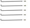 XZMALZYC 5 Stück Speichen und Nippel for 1 Los 12g Durchmesser 2,6 mm Schwarz Farbe Fahrradspeichen J-Biegung 45# Stahlmaterial Elektrische Fahrradspeichen (Color : 130mm)