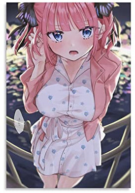 Anime Girl Nakano Nino 5 Toubun No Hanayome Poster 1 Bild Leinwand Poster Wandfarbe Kunst Poster Dekor Modern Home Artworks 08x12inch(20x30cm)