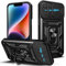 Loyhee Hülle für iPhone 14 Plus (6.7), Kameraschutz Handyhülle mit 360 Grad Ring Ständer Weich TPU Bumper Stoßfest + Hart PC Rückseite Kratzfest Tough Armor Schutzhülle - Schwarz