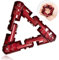 Zolunu Infinite Flip Fidget Toys, triángulos de Metal Sensory Hand Fidget Toys para Adultos niños Anxiety Stress Relief Toys (Rojo)