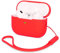 AOTUAO Kompatibel mit AirPods Pro 2 Hülle Case, Silikon Stoßfeste Schutzhülle für AirPods Pro 2. Generation 2022 Case Cover mit Silikon Lanyard, Front-LED Sichtbar, Rot