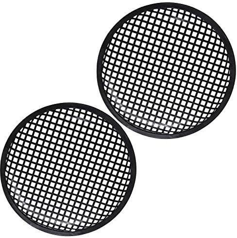 AERZETIX - C66075-2er-Set Schutznetze für Lautsprecher/subwoofer-gehäuse - Durchmesser 258 mm - Farbe schwarz - Musik Auto autosoundlautsprecher