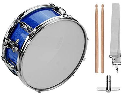 Sunydog - Tamburo per rullante da 12 pollici, con bacchette per batteria, tracolla, per studenti e principianti, colore: blu