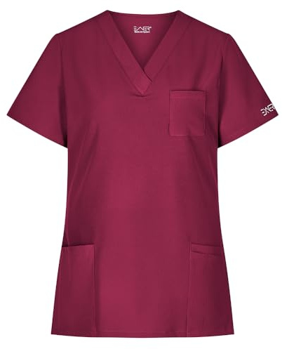 EXNER medizinischer Schlupf-Kasack, Regular fit Stretch, für Damen in Krankenpflege, Altenpflege, Kosmetik, Medizin, lieferbar in weiß, grau, schwarz, blau, rot, von Größe XS-2XL