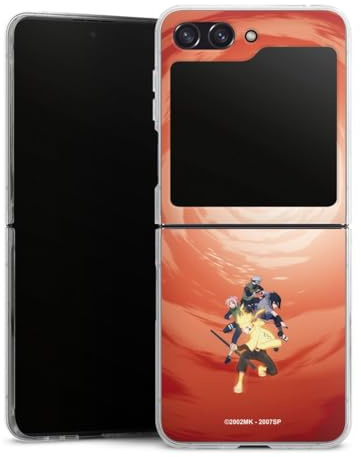 Hard Case kompatibel mit Samsung Galaxy Z Flip 5 Schutzhülle transparent Smartphone Handy Hülle Naruto Shippuden Sasuke Sakura