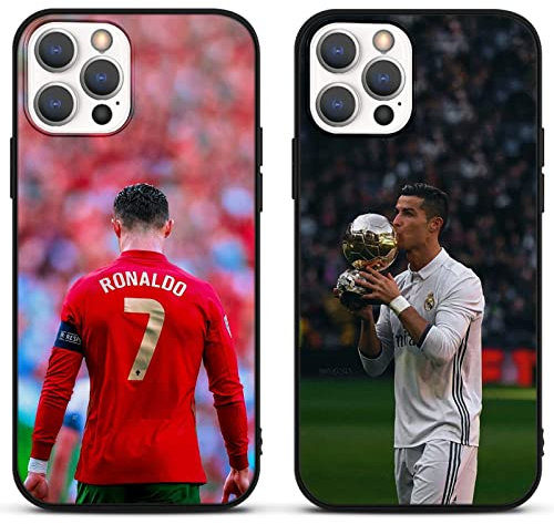 [2 Stück] Handyhülle für Samsung Galaxy A14 5G Hülle 6.6, Schutzhülle Soccer Star Fußball Fußballspieler Muster Silikon TPU Kratzfest Stoßfest Handyhülle Cover Case für Samsung Galaxy A14,M2