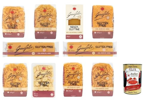 Italian Gourmet Pasta senza glutine Testpaket, glutenfreie Nudeln 10 x 400g | Assortimento pratico, ricette italiane schnell zubereitet, für, Gesamtnettogewicht 4 kg + Kostenlos Polpa 400g