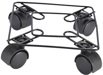 AWHAO Potted Rolling Plant Stand Holder with 4 Casters Plant Pot Mover Square Plant Pot Caddy with Wheels Plant Pot Trolley Cart Dolly Plant Stand on Wheels for Flower Pot Garden Yard Or Deck
