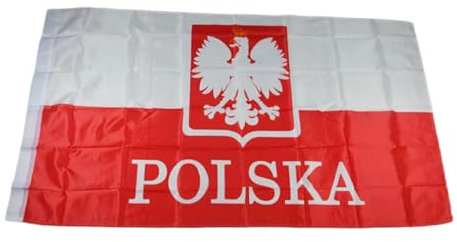 Drapeau de la Pologne UV Fade résistant à la bannière Double drapeau en polyester cousé 90x150 cm Pologne drapeau
