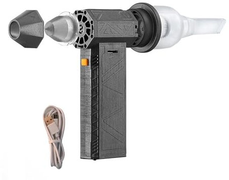 Powerful Blower with High Speed Duct Fan, 130000 RPM Mini Turbo Jet Fan Dry Blower Mini Turbo Violent Fan,Portable Hand Held Powerful Fan for Car Home Clean,(Size:Fan+Vacuum Cleaner Kit+Safety Hammer)