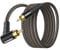 RAWAUX Cable RCA de 90 Grados Cable Audio RCA Macho a Macho Ángulo Recto Chapado en Oro 24K de Subwoofer Estéreo para Cine en Casa, Amplificador, Barra de Sonido, TV 1M