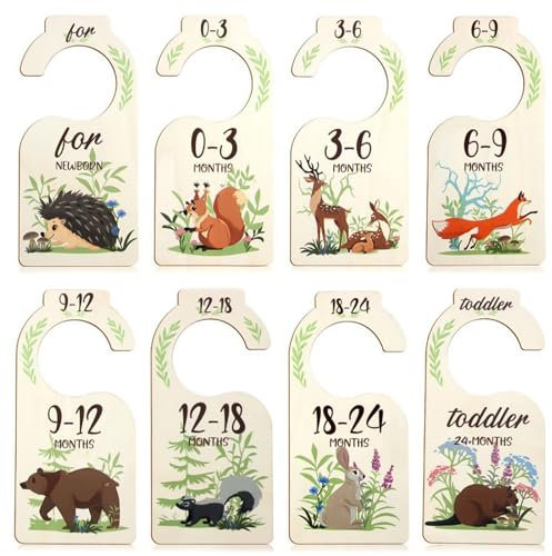 TYXHXTF 8 Stück Größentrenner Baby, Baby Größentrenner, Baby Garderobe Trennwände, Baby Kleiderschrank, Kleiderschrank Teiler für Kleidung