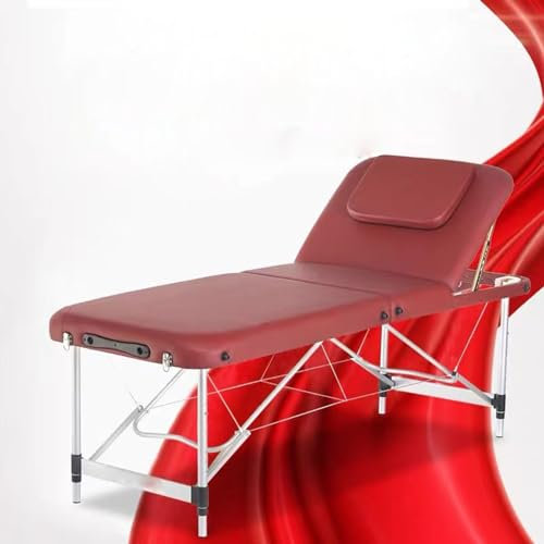 CAFIEDR Massagetische, tragbare Wimpernliege für Wimpernverlängerungen, Tattootisch aus Aluminium, höhenverstellbar, Spa-Liege, leicht, mit Tragetasche (B70 cm)