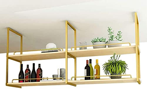 Genérico Soporte para plantasUnidad de Barra para Colgar en el Techo, Estante para macetas, Almacenamiento, Soporte para Flores para Colgar en el Techo, Estante Creativo para barandilla de Plantas co