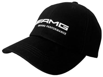 Generisch Mercedes AMG Sport Baseballkappe Kappe, Schwarz, 6 Panel, Baumwoll-Twill