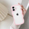 QLTYPRI Compatible with iPhone 16 Case, Cute Curly Wave Frame Clear Case for Girls Women, Transparent Soft Silicone TPU Bumper Shockproof Protective Cover for iPhone 16 - Pink