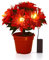 Künstlicher Weihnachtsstern-Blumentopf, Simulationsblumentopf, Helle Seide, Gefälschte Weihnachtsstern-Arrangements, Künstliche Weihnachtsstern-Blumen Im Topf mit LED-Beleuchtung