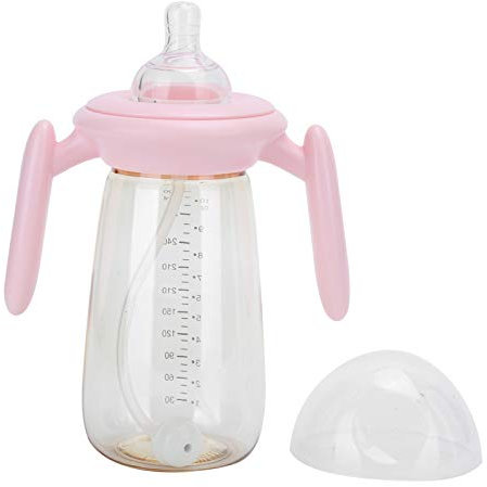 Biberon per Neonati, Biberon per Latte Potabile Durevole e Resistente Agli Strappi, Calibro Grande per Neonati (PINK)