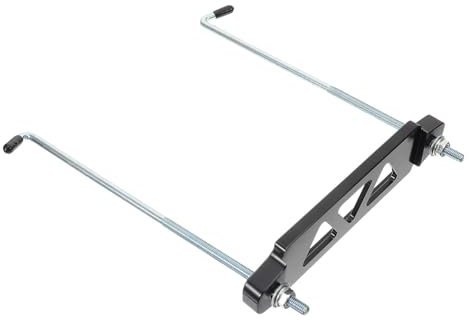 BUGUUYO Heavy Duty Car Battery Bracket Aluminum Alloy Tie down Holder for Secure Battery Mounting Easy Installation for Cars and Rvs