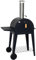 sweeek - Four à pizza d'extérieur au charbon de bois. coloris noir - Giulia - pierre de cuisson roulette pelle et housse. L70xP63xH122cm