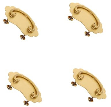 Zerodeko 4 Stück Antike Kupfer Schubladengriffe Antike Schrankbeschläge Kommodenbeschläge Möbelbeschläge Goldene Knöpfe Messing Bücherregalgriffe Messing Schubladengriffe Vintage