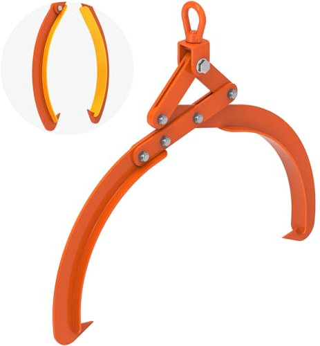 Insaga 81,3 cm lange Holzzange für Traktor, robuster Holzgreifer mit 2 Krallen-Design, um 360° drehbarer Holzklauenhaken für sicheres Heben, Holzzange für Skidder, ATV, LKW und Brennholz