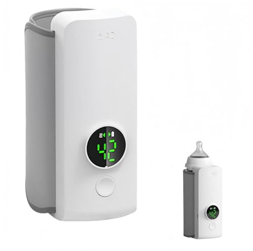 Scaldabiberon Portatile per Latte, Scaldabiberon Elettrico per Latte Materno, Scaldabiberon da Viaggio 6000mAh, Scaldabiberon Portatile Senza Fili da Viaggio, scalda biberon neonato portatile