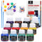 Kigniote Lot de 12 peintures pour porcelaine - 25 ml - Pour la cuisson sur verre et porcelaine - Avec 1 palette de peinture et 2 pinceaux fins