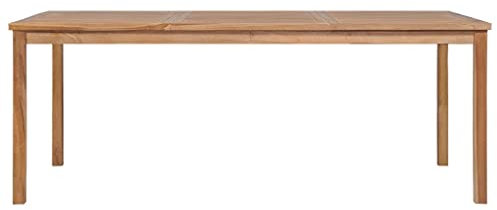 Eleganz Gartentisch aus fein geschliffenem Teak-Hartholz mit wasserbasiertem Finish, 200x100x77 cm, langlebig & wetterfest für Terrasse und Garten