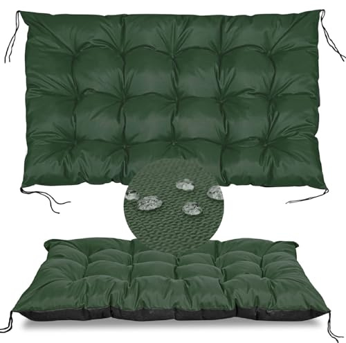 GARDEN KING ROYAL REST Palettenkissen Sitzkissen mit Bändern Bankauflage Polsterung Sitzauflage Sitzpolster Gesteppt Palettenpolster 120 x 80 cm Wasserfest Gesteppt