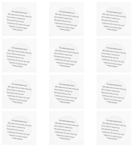 Milisten 12 Stück Tpu Reparatur Patches Selbstklebend für Luftmatratzen Zelte Schwimmringe und Transparent für Schnelle Reparaturen von Rissen und Löchern
