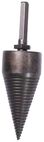 Holzspaltbohrer 42mm Sechskant aus Stahl, Rutschfeste Nut für Holz