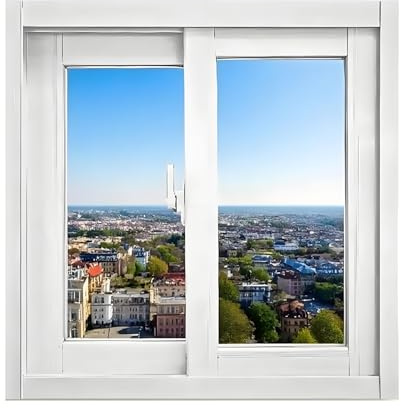 Kellerfenster Schiebefenster, Garagenfenster Fenster für Schuppen aus Aluminium 2-fach Gehärtetem Glas, Thermo Horizontale Schiebefenster 40 50 55 60 65 70 75 80 85 90 100cm(White,50x40cm)