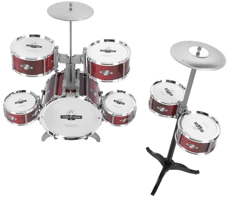 RASTKY Schlagzeug-Set, Eltern-Kind-Interaktionssimulation, Jazz-Schlagzeug-Set, Musikinstrumentenspielzeug, für Anfänger, Sicheres ABS-Material, Ideale Geschenkidee