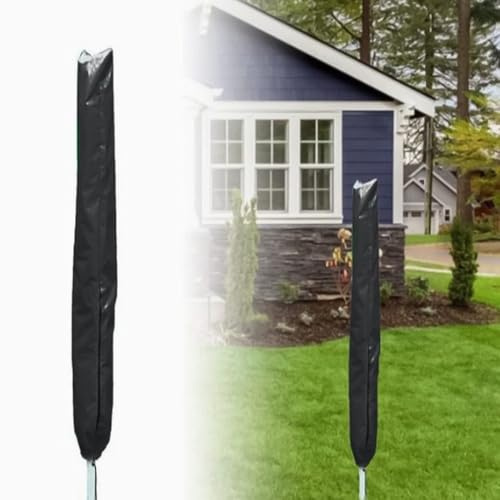 SMZhomeone Wäschespinne Abdeckung 210D Schwerlast Stoff Wetterfest Schutz für Wäschetrockner schützt vor Regen, Schnee, Sonne und Staub 16x16x168cm für Outdoor Wäsche